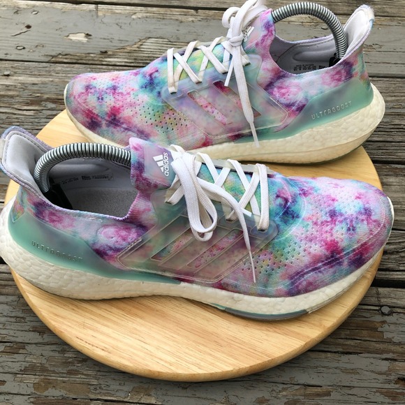 adidas Shoes - Adidas UltraBoost 21 GZ7104 Womens 9.5 US Pink Tie Dye Purple Running Shoes Gym